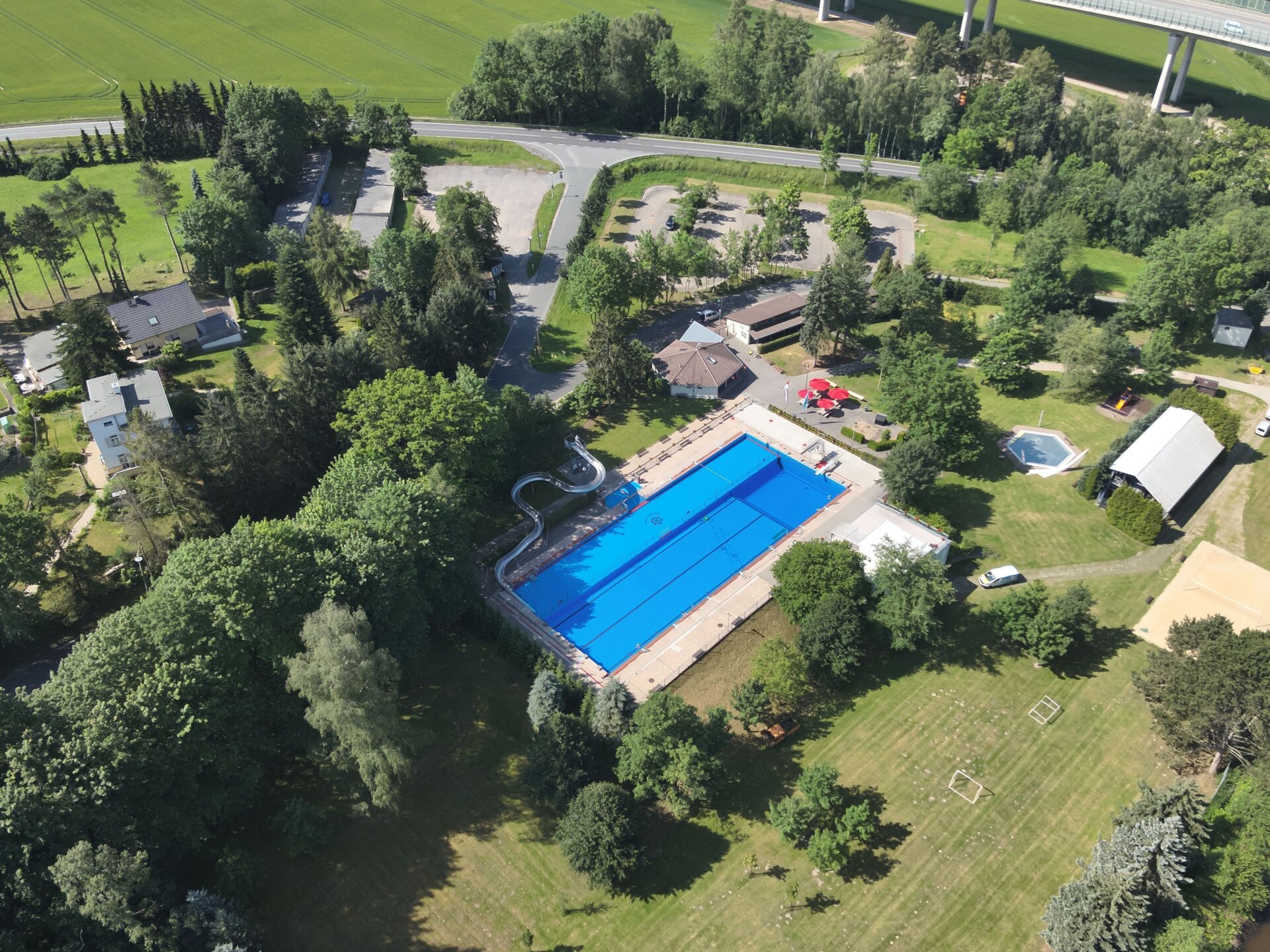 Freibad Penig Luftbild